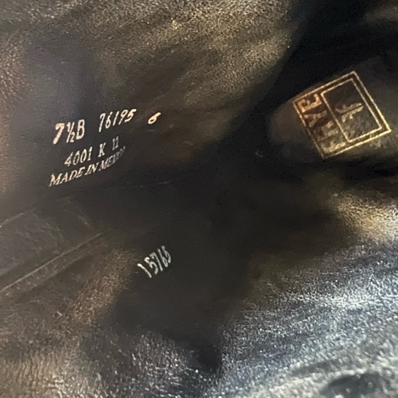 Frye Studded Vintage Wash Motorcycle Boots Black Short 7.5 - Picture 6 of 6